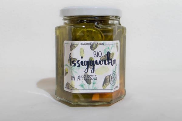Bio Essiggurken im Apfelessig